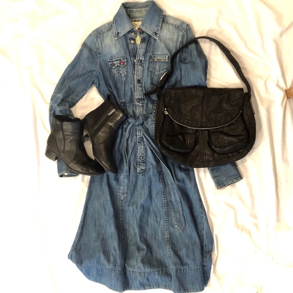 Diesel Dresses & Skirts - Diesel Long Sleeve Denim Button Down Dress